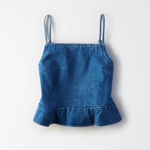 American Eagle Jean Crop Top